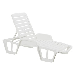 [DFL6131760] Lettino In Polipropilene Bianco