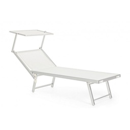 [B0815050] Lettino prendisole sdraio esterno bianco