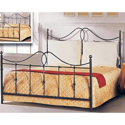 [A50WP] Letto matrimoniale in ferro battuto color antracite 172x202xH.130 cm