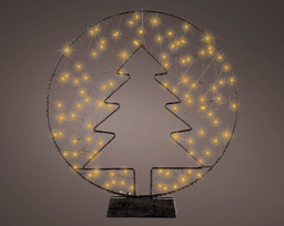 [20102455] Luce a telaio Micro LED in metallo per albero stabile da interno 4x35x38 cm