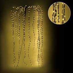 [V6057390000] Luce cascata 980 led fissi+140 flash caldo al. fissa filo marrone 70xh220x6