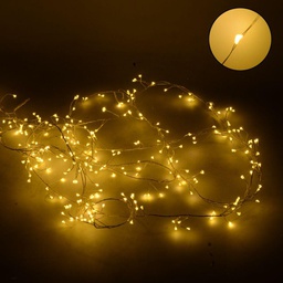 [V6074390000] Luce filo 160 micro led bianco caldo alimentazione fissa uso esterno cm1x1x200