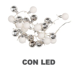 [V6131620000] Luce filo sfera bianco 48 led bianco caldo alimentazione fissa cm ø4x120