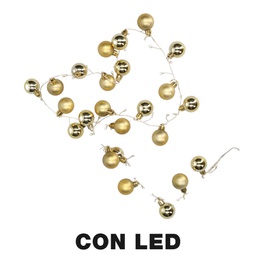 [V6131630000] Luce filo sfera oro 48 led bianco caldoalimentazione fissa cm ø4x120