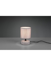 [TRIOR50980126] Lumetto Marrone Moderno Base Ceramica con Paralume Tessuto Marie Trio Lighting