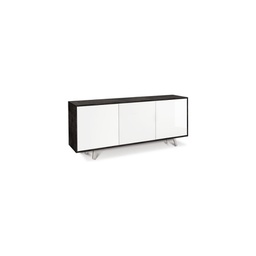 [A7073ONBLK] Madia tre ante Nero Bianco Lucido 177x41x h74 cm