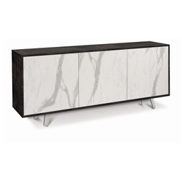 [A7073ONMCK] Madia tre ante Nero Ossido Marmo 177x41x h74 cm