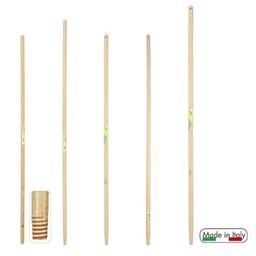 [VM3902] Manico In Legno Di Pino Verniciato Con Filetto 130 Cm