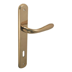 [027085] Maniglia Goccia Ottone Placca Foro Patent Zama Ottone Lucido Q8 I.Mm 90