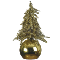 [20035844] Mini albero di Natale con sfera H 28 cm
