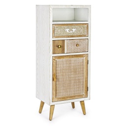 [B0746542] Mobile 1 Anta 2 Cassetti Eloise in legno naturale cm 48x35x121h