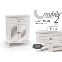 [GIC782749] Mobile bianco multiuso shabby cm 60 x 30 x 77.5 h