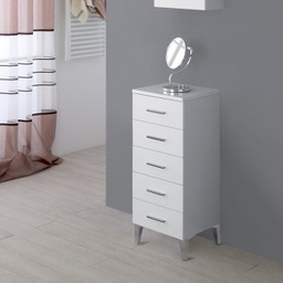 [BR799016] Mobile da Bagno cinque cassetti Bianco 35x34x h78,5 cm