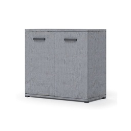 [A17607] Mobile multiuso in legno nobilitato per interno grigio cemento cm 90xh80x45