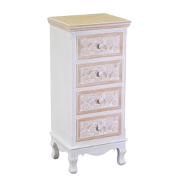 [V8041740000] Mobiletto legno andorra 4 cassetti cm 37x30h84