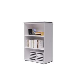 [AZ26618] Modulo da ufficio a giorno tre vani con top  colore Cemento H129x90x45cm