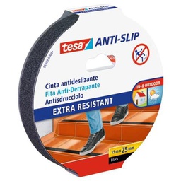 [1909014] Nastro antiscivolo Tesa extra forte a strappo manuale 25 mm x 15 m nero 55589-00001-11