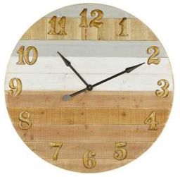 [V9108650000] Orologio legno bicolore ea-6422 Ø cm. 91