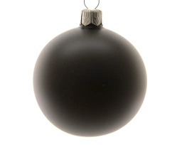 [1991191] Box Da 6 Palline Di Natale Opaca Nero D. 8 Cm