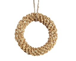 [20102692] Pendaglio Di Natale Paglia Ornamentale Colore Naturale H 3Cm X Ø 14Cm
