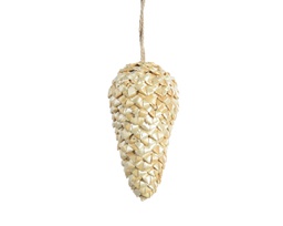 [20102696] Pallina Di Natale Pigna Ornamentale Colore Naturale L 7Cm X P 7Cm X H 16Cm