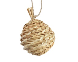 [20102694] Pallina Di Natale Paglietta Per Decorazioni Natalizie Colore Naturale L 13Cm X Ø 10Cm