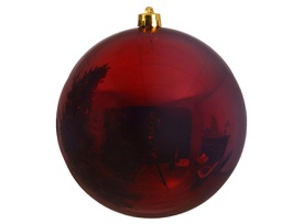 [20102235] Pallina Di Natale Palla Natalizia Infrangibile  Colore Rosso Scuro Ø 25Cm