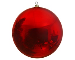 [20102237] Pallina Di Natale Pallina Natalizia Infrangibile Lucida Colore Rosso Natalizio Ø 40Cm 1 Pz