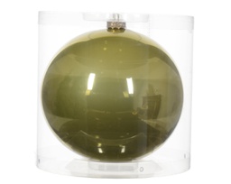 [20102310] Pallina Di Natale Smalto In Vetro Per Bigiotteria Colore Pistacchio Ø 15Cm  1 Pz 