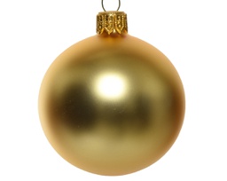 [19625667] Box Da 6 Palline Di Natale Vetro Opaco Colore Oro Chiaro Ø 6Cm