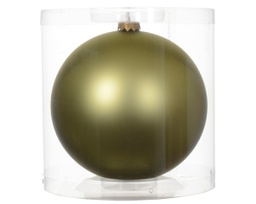 [20102314] Pallina Di Natale Vetro Opaco  Natalizie Colore Pistacchio Ø 15Cm  1 Pz
