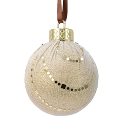 [20035927] Pallina di Natale albero Ø8 cm colore oro con glitter