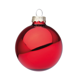[20036740] Pallina di Natale colore rosso granata lucido Ø6 cm