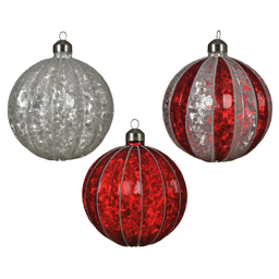 [20035453] Pallina di Natale in vetro colorazioni assortite Ø10 cm