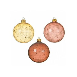 [19625648] Pallina di Natale oro /marrone/terra  assortite decori natale cm 8 pz 1