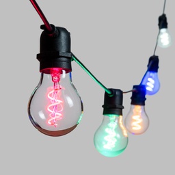 [20100267] Party Light 36V 10 A60 E27 Spiral Filament LED 4+5m Luci di Natale