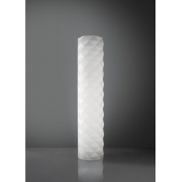 [PRISMA/T/122/W] Piantana Bianco in Metallo 27 x 123h