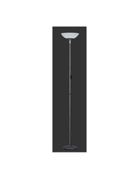 [TRIOR4302-87] Piantana Dezwo 1xE27 Titanio Diffusore Bianco Ø28 cm Trio Lighting