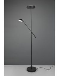 [TRIOR42321232] Piantana Led Con Luce Spot da Lettura Dimmerabile Haora Antracite Trio Lighting