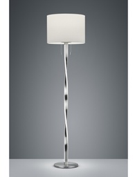 [TRIO475310307] Piantana Moderna Nandor Nichel con Paralume e Fusto Led Trio Lighting