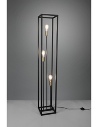 [TRIOR40193032] Piantana Per Salotto 3 Luci Cornice Metallo Nero Vito Trio Lighting