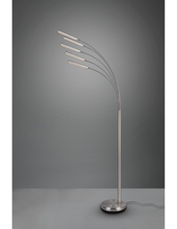 [TRIOR41031507] Piantana Reed 5 Archi Led Nichel Opaco H195 cm Trio Lighting