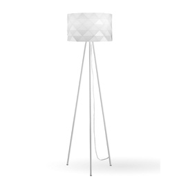 [PRISMA/3P/146/W] Piantana Treppiedi Bianco in Metallo Cm. 40 x 146h