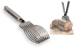 [2002971] Pinza professionale per arrosti, cromata e di alta qualità, modello 715