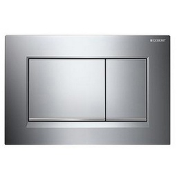 [DFLEX-132-G115883-KH] Placca di copertura 2 tasti &quot;Sigma 30&quot; Geberit cromo-lucido/bordo inferiore satinato
