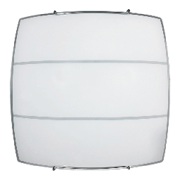 [1944440] Plafoniera 1xE27 Ganci Cromo Vetro Lastra Serigrafato Bi 2 Righe E-Energy Luce