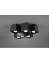 [TRIO604900631] Plafoniera 6 Cubi GU10 RGB Fernando Nero Opaco Trio Lighting