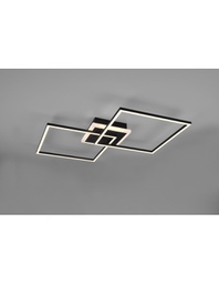 [TRIOR62843132] Plafoniera Arribo Quadrati Nero Led Dimmerabile Rgbw Trio Lighting
