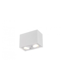 [TRIO613000231] Plafoniera Biscuit Cubo Bianco 2 Spot GU10 Orientabili Trio Lighting