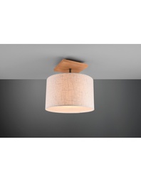 [TRIO602100130] Plafoniera Elmau 1xE27 Nichel E Paralume Sabbia Ø35 cm Trio Lighting
